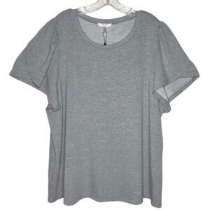 Cable & Gauge Flutter Sleeve Top Women's 3X